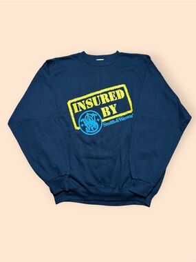 Vintage Smith And Wesson 1990s Crewneck Sweatshirt 2XL Black Insured By Vtg 90s
